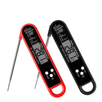 Thermomètre numérique à lecture instantanée pour viande, étanche, avec rétroéclairage, sonde pliable, plage de -50°C à 300°C, précision de 0,8°C, pour barbecue