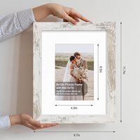 Set de cadres photo en bois multicolore Acier inoxydable 8x10 Affichage en verre 5x7 8x10 Tapis photo A4 A3 Flip Frame for Tabletop Wall