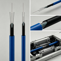 Câble à fibre optique pour mines souterraines, câble blindé ignifuge à gaine bleue pour environnements miniers difficiles