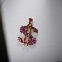 Pendentif en argent, pendentifs hip-hop, gros cristaux lâches, carrés, rectangles, pendentif moissanite scintillant, argenté, coloré, pour hommes