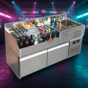Estación de Bar Moderna para Restaurantes, Estación de Trabajo de Acero Inoxidable para Bar, Estación de Coctelería Modular, Estación de Trabajo para Bartender - Product Image 1