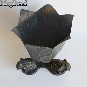Ornements de <span class=keywords><strong>jardin</strong></span> élégants en <span class=keywords><strong>fonte</strong></span> Éléphants tenant une jardinière en métal Décor d'ornement fonctionnel pour les chantiers - Product Image 4