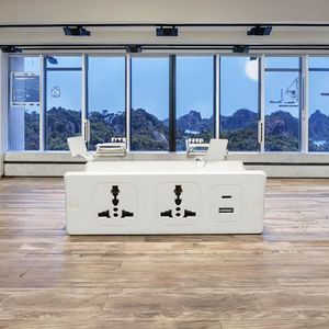 Phổ Flush lõm Máy tính để bàn Ổ cắm điện 2AC USBA + USB-C NFC Mạng chúng tôi cắm nhúng bàn đồ nội thất Ổ cắm điện - Product Image 3