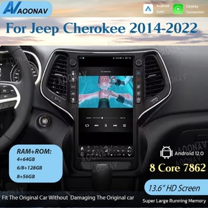 256GB 13.6 Inch Car Radio for Jeep Cherokee 2014-2022 Android Stereo Multimedia GPS Navigation Player Wireless Vertical Screen - Product Image 3