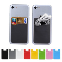 Cartera de silicona adhesiva para iPhone, Android y otras superficies planas, ideal para tarjetas de crédito, tarjetas de visita, efectivo y tarjetas de identificación.