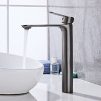 Grifo de lavabo montado en cubierta moderno de Instalación rápida, válvula de cerámica de un solo mango de latón, mezclador cromado de orificio Universal para apartamento de Hotel