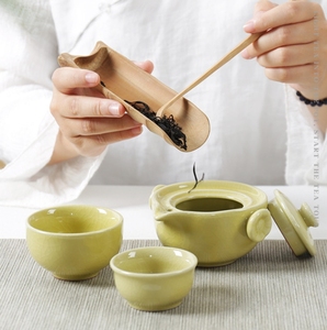 Kingze logotipo personalizado Mini <span class=keywords><strong>Kungfu</strong></span> juego de té de cerámica tetera de porcelana portátil para café y té de viaje - Product Image 5