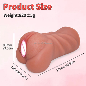 SacKnove 3D Wiederverwendbare Manuelle Flüssigsilikon-<span class=keywords><strong>Vagina</strong></span> für Erwachsene, Tragbares Deep-Throat-Taschen-Masturbationsspielzeug für Männer - Product Image 3
