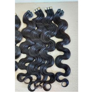 Extensiones de cabello virgen vietnamita de onda de cuerpo negro Natural de alta calidad cinta sin procesar con hermosa cutícula - Product Image 1