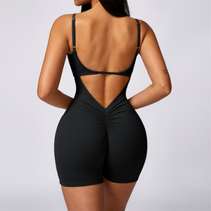 One-Piece Yoga Jumpsuit Women Short Fitness Overalls Sexy Romper Sports Set High Elastic <strong>Gymnastics</strong> Suits Workout Tracksuit - Product Image 2