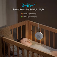 Lecteur de musique portable USB rechargeable avec lumière LED RGB respirante, machine à bruit blanc apaisant 2W pour berceuses de bébé et sommeil, home cinéma