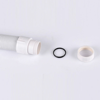 Tuyau de vidange de lavabo en fil d'acier intégré tuyau de vidange télescopique universel salle de bains lavabo de cuisine tuyau Flexible d'évacuation des eaux usées