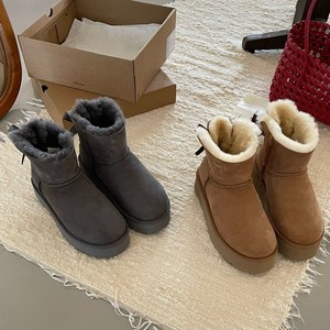Botas de Nieve Personalizadas para Mujer, Modelo 2026, Plataforma, Piel de Oveja, Estilo Uggs, <span class=keywords><strong>Mini</strong></span> Bailey Bow Clásico, Botines de Invierno para Mujer - Product Image 5