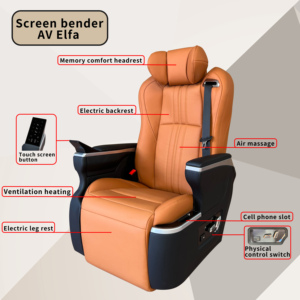 Intérieur de siège d'aviation Siège de voiture aero de luxe vip électrique modifié avec massage ventilé pour vip van <span class=keywords><strong>totota</strong></span> alphard - Product Image 3