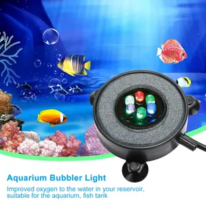 8 Wát RGB Aquarium ánh sáng IP68 màu sắc không thấm nước thay đổi Fish Tank đèn nhiều màu LED dưới Nước bong bóng đèn