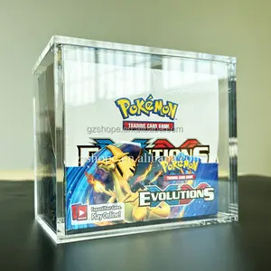 Shp Groothandel Acryl Pokemon Booster Box 1e Editie Vitrine Evoluties Booster Box Originele Beschermer Voor Pokemon Kaarten