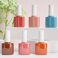 Laque à ongles colorée de 8ml Bouteille de vernis vide rechargeable Conteneur de gel personnalisé Fourniture d'emballages de manucure