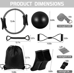 CZFIT - Set de Anillo de Pilates para Mujer, Antideslizante, Equipo de Yoga y Gimnasio, Incluye Banda de Resistencia, Bolsa y Accesorios de Pilates - Product Image 2