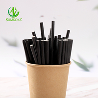 Pailles en papier biodégradables Sumkoka 6mm*210mm, prix usine personnalisé, pour fêtes, restaurants, boissons au thé Boba