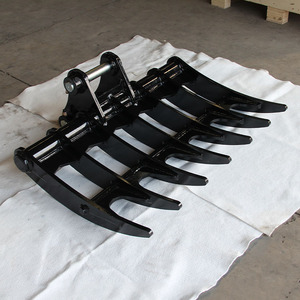 XZFE Mini 5-Tonnen-Bagger Wurzelrechen-Aufsatz zur Reinigung von Kies und Unkraut Zubehör für Kleinbagger Lockerungsrechen - Product Image 4