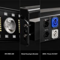 Projecteur Stroboscopique LED CREE 12x3W DMX512 à Effet Pixel, Éclairage de Scène, Effet Chase Wash, pour DJ, Fêtes, Concerts, Bars, 60W 5000K/3500K