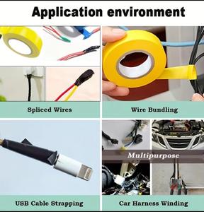 US Oem Lot de 6 rubans isolants en vinyle de 0.7 pouces par 30 pieds Ruban électrique en PVC avec adhésif sensible à la pression de différentes couleurs - Product Image 6