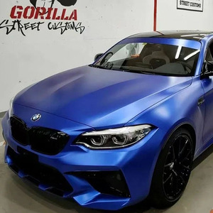 Vinilo para Automóviles Azul Cromo Mate, Vinilo para Envolver Automóviles en Azul Oscuro - Product Image 5