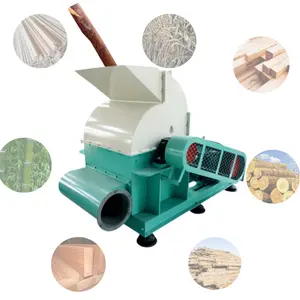Trituradora de madera de alimentación automática Fuerza de corte fuerte Pulverizador de madera de desecho pequeño Trituradora de listón de troncos