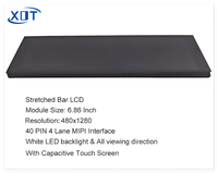 6,86 Zoll TFT LCD-Bildschirm 480x1280 Auflösung MIPI DSI Schnittstelle Touchpanel LCM