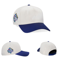 Gorra de Béisbol Personalizada de Alta Calidad de 5 Paneles, Gorras con Letras Bordadas en 3D, Logotipo en Relieve, Gorra de Béisbol de Dos Tonos con Cierre a Presión para Hombre