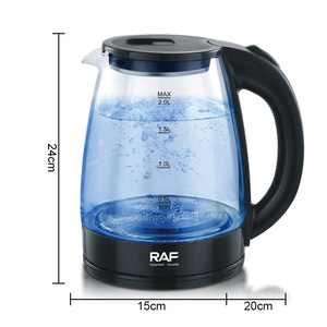 <b>Kitchen</b> Application 2000W 2.0L Rapid Boiling Auto Off Indicator Light Electric Glass Tea Kettle - Product Image 3