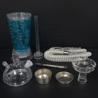 LOMINT Set de narguilé portable style tasse Shisha avec lumière LED Colorful Flash Nargile Plastic Chicha Acrylic Narguile Complete SH823