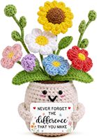 Poupée en crochet légère en coton et laine, motif fleur de cerisier, pour maman - Noël, Saint-Valentin, Fête des Mères, Anniversaire