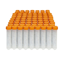 Tubes de centrifugation de laboratoire 50 ml 10 ml 15 ml en polypropylène plastique, coniques à bords évasés, avec bouchon à vis