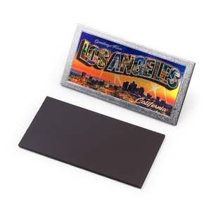 Vente en gros d'aimants de réfrigérateur personnalisés représentant des paysages célèbres du monde entier, souvenirs de la plage de Californie, Los Angeles - Product Image 4