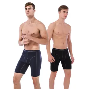 高腰高品质纯棉男士运动健身长平角瑜伽短裤