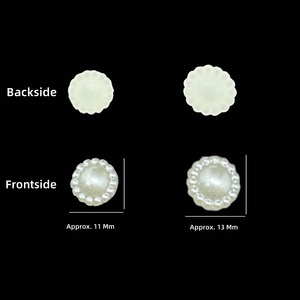 Taartdecoraties Ronde Vorm Plastic Crèmewit Halfparel Eetbaar Uiterlijk Bakkerij Randversiering Groothandel Fabriek Leverancier - Product Image 3