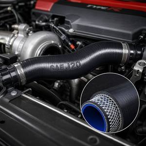 Tuyau de radiateur en <span class=keywords><strong>silicone</strong></span> automobile de qualité industrielle SAE J20 -40~180 8,0 mm noir certifié - Product Image 1