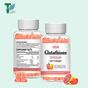 Gomitas de L-glutatión Puro Halal, Suplemento Vegano para Blanquear y Aclarar la Piel, Antienvejecimiento y Antioxidante, Marca Privada OEM/ODM - Product Image 1