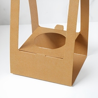 Support de Boissons en Papier Kraft Personnalisé en Gros, Porte-Gobelets Jetables pour Café et Thé Chauds à Emporter avec Logo Imprimé