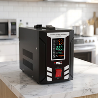 Stabilisateur de tension numérique monophasé 220V 500VA-2000VA fiable avec contrôle par relais SVC et affichage numérique pour la protection des ordinateurs à domicile et au bureau