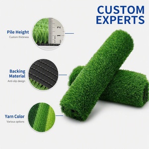 Césped Artificial de Marca Elegante, Alfombra de Césped Sintético de PE para Exteriores, Construcción de Campos de Fútbol, Cercas, Jardín de Infancia, Tapete Verde Modelo 005 - Product Image 4