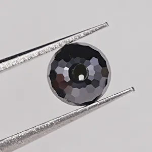 Sigem 5mm bentuk baru manik-manik bulat hitam harga grosir batu longgar bola Moissanite