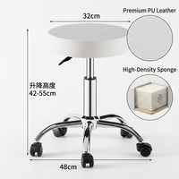 Tabouret de bar moderne et minimaliste, pivotant et réglable en hauteur avec roulettes, dossier haut, rond ou carré