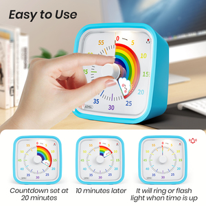 Temporizador Visual Yunbaoit para Niños, Herramienta de Gestión del Tiempo, Cuenta Regresiva, Temporizador Pomodoro, Temporizador de Cocina, Temporizador Visual Silencioso para Estudio - Product Image 2