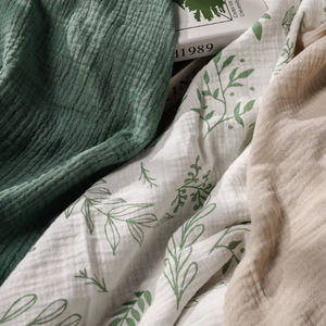 Manta de muselina de algodón estampada de alta calidad para bebé, manta de recepción transpirable suave y ecológica para recién nacido - Product Image 2