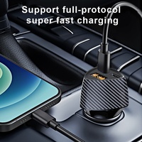 Chargeur de voiture SUNDA 78W PD 3-en-1 multi-ports à charge rapide PD30W QC3.0, adaptateur de chargeur de voiture pour téléphones mobiles