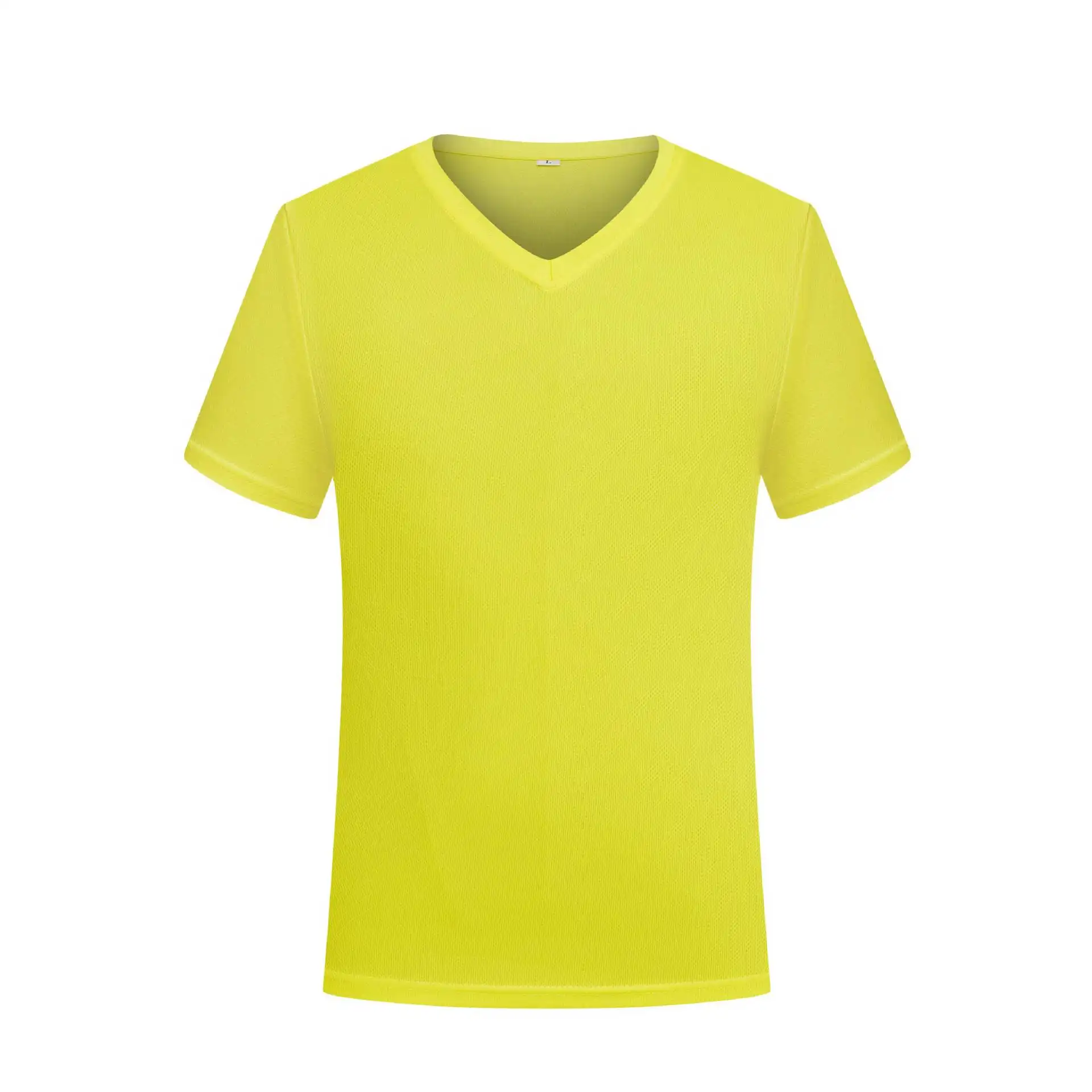 Ice silk Quick dry t-shirt Mesh Short-sleeved V-neck T-shirt Men's Logo Sports Tops Work Clothes Printed t shirt Summer