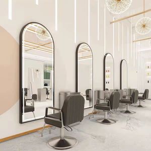 Miroir mural sur pied LED grand format pour salon de coiffure, miroir pleine longueur pour coloration à chaud - Product Image 3
