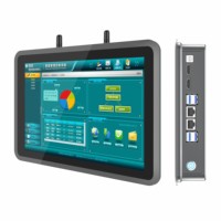PC industriel embarqué avec écran tactile de 10,4 pouces, IP65, processeur Core I3 I5, Ethernet Gigabit, LAN, USB 3.0, montage VESA